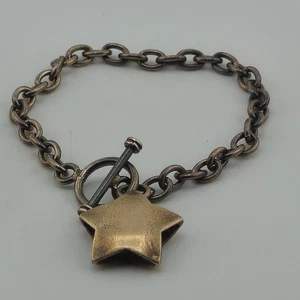 Vintage 925 Sterling Silber Stern Bettelarmband Knebelverschluss 7 cm - Bild 1 von 5