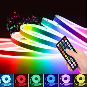 LED Strip Neon Flex Rope Light Waterproof 220V Flexible Outdoor Lighting UK Plug - Picture 1 of 16