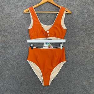 Conjunto de bikini retro Hammies conjunto parte superior inferior mujer grande años 60 óxido NUEVO $120 - Imagen 1 de 14