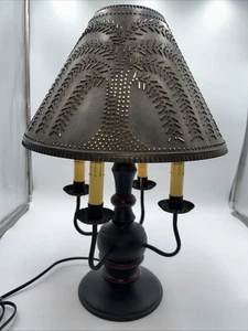 Cedar Creek Lamp in Sturbridge Black with Chisel Tin Shade Irving’s Tinware - Picture 1 of 13