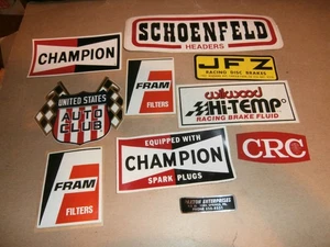 Calcomanías adhesivas vintage Paxton York Springs PA USAC Fram Wilwood JFZ Champion - Imagen 1 de 10