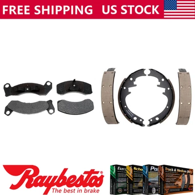 Kit de pastillas de freno y zapatas de freno delanteras traseras metálicas para Ford Thunderbird 1987-1988 Foto 1 de 4