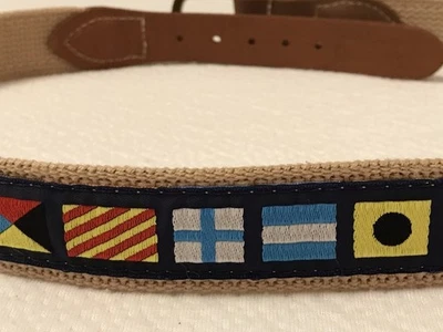 Patrones Bordado y Cuero Cinturón Náutico Cintura 33 - 35 pulgadas Banderas de Navegación Foto 1 de 4