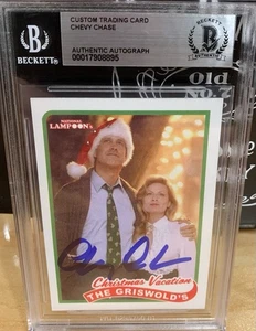 Rare 1989 Topps Christmas Vacation Chevy Chase Signed Card Beckett Authentic - Bild 1 von 4