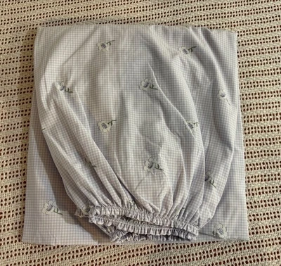 Sábana Ajustable Doble Martha Stewart Lila Glicina Guinga con Flores Mezcla de Algodón Foto 1 de 4