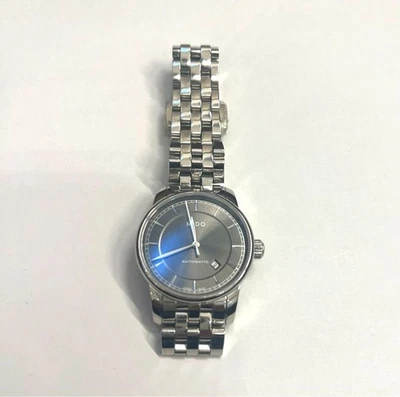 Reloj Mido Baroncelli Automático Esfera Gris Acero Inoxidable Damas 16 cm Elegante Foto 1 de 2