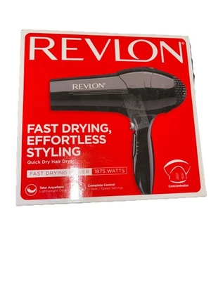 Secador de pelo de secado rápido Revlon 1875 vatios - control completo ligero portátil Foto 1 de 4