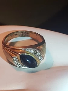 Vintage Blue Stone Ring 10K GF Band  Size 9.5 ESPC ~ ~  07 - Picture 1 of 14