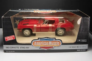 Ertl 7359 Corvette Sting Ray 1963 American Muscle Edizione da Collezione 1/18 Rosso - Foto 1 di 7