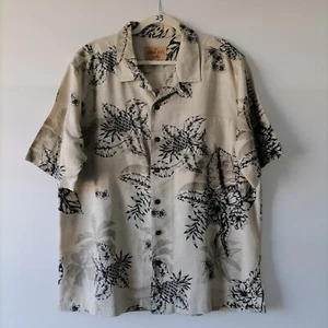 Havana Jack's Cafe Mens Ivory Short Sleeve Tropical Button Up Shirt Size XL - Picture 1 of 7