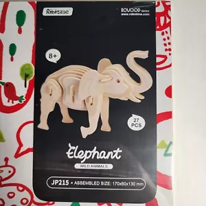 Elephant 27-Piece 3-D Puzzle..Robotime, Rowood Series.. JP215 ..New Sealed - Picture 1 of 5