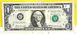 1969 $1 DOLLAR 1969 SERIAL G13920330 - NT1203 - Picture 1 of 2