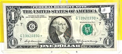 1969 $1 DOLLAR  1969 SERIAL G13920330 - NT1203 - Image 1 of 2