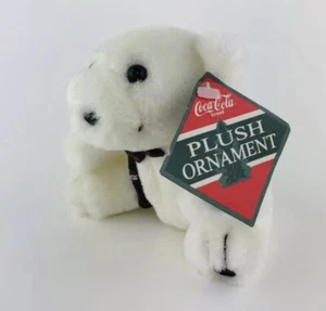Vintage COCA COLA Polar Bear 3.5" Plush Toy Stuffed Animal Ornament 1995 NWT - Picture 1 of 7