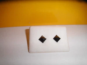 Ohrstecker  Edelstahl mit Zirkonia Schwarz   Größe  7,5mm x 7,5mm - Bild 1 von 2