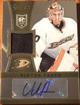 2013-14 Select Rookies Jersey Autographs Viktor Fasth #241 #’d /199 - Image 1 of 2