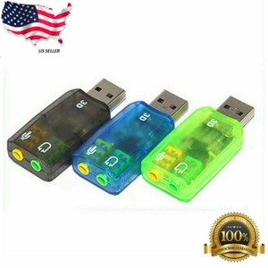 995.1 USB to 3.5mm mic headphone Jack Stereo Headset 3D Sound Card Audio Adapter