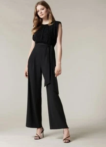 Brand New Forever New Wynston Glitter Bodice Jumpsuit Black Size 4 - Picture 1 of 2