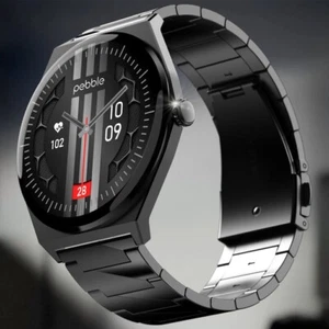 Pebble Royale Steel 1.43" Premium Metal Build BT Calling Smartwatch - Picture 1 of 6