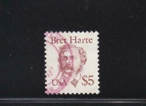 UNITED STATES 1987 GREAT AMERCIANS SERIES $5.00 BRET HARTE 1 STAMP SC#2196 USED - Picture 1 of 4