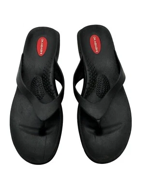 Chanclas Okabashi Mujer Tanga Sandalias Zapatillas Talla M/L Negras Verano Informales Foto 1 de 4