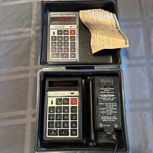Vintage CRAIG Model 4501 Digital Calculator w/RARE Case, Manual, And CHARGER - Picture 1 of 11