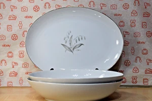 KAYSONS Golden Rhapsody China 12" Platter & (2) 10" Oval Vegetable Serving Bowls - Picture 1 of 4