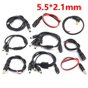 DC Power Supply Extension CableWire Connector DC5.5*2.1 for Surveillance Cameras - Picture 1 of 22