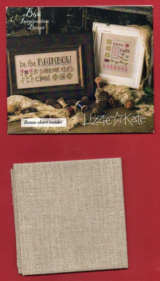 LIZZIE KATE BOXER "BE THE RAINBOW" CROSS STITCH CHART + FABRIC (B56) 2016 - Image 1 of 1