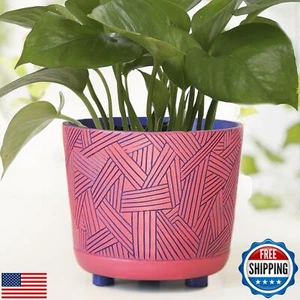 Pointnio Planters for Indoor Outdoor Plants, Stylish Unique 5 Inch Resin Flow - Picture 1 of 5