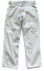 Carhartt Jeans Men’s 34x29 Tan Relaxed Fit Rugged Flex Canvas Work Pants - Picture 1 of 14