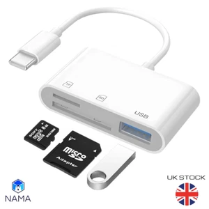 USB-C To SD Card Reader Adapter Type-C For Apple iPad Macbook Pro Air iPhone 15 - Picture 1 of 5