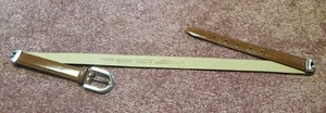 De Colección Cinturón Talbots Mujer Talla XL Cuero Genuino Marrón Coñac Tono Plata Hebilla EE. UU. - Imagen 1 de 8