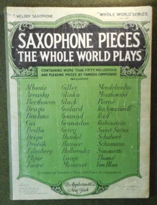 1924 Favorite Sassophone Solos (Alto) con Accompagnamento Pianoforte Spartiti Libro Canzoni - Foto 1 di 5