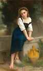 William Adolphe Bouguereau photo A4 orphan girl at a fountain