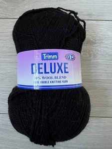 BLACK Deluxe Trimm 100g Ball DK Double Knit Wool Yarn, UK - Picture 1 of 4
