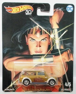 2017 HOT WHEELS POP CULTURE DC COMICS ALEX ROSS WONDER WOMAN ’67 AUSTIN MINI VAN - Picture 1 of 1