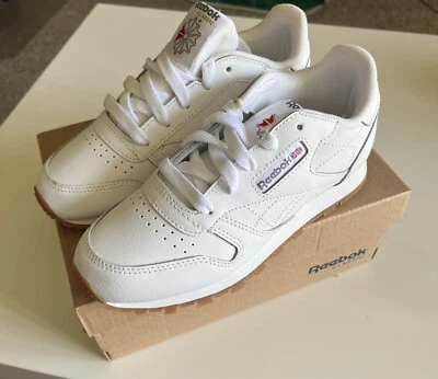 Reebok Preschool Little Kid Classic Leather Sneaker White / Gum V69622 - Image 1 of 4