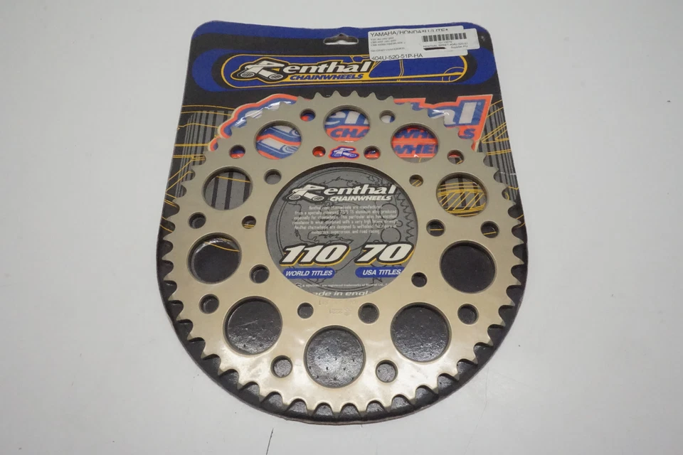 Piñón trasero Honda CBR Renthal Ultralite 51T Yamaha YZF R6 CBR 600F 990RR A2 Foto 1 de 4