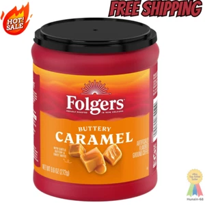 Folgers Buttery Caramel Artificially Flavored Ground Coffee, Medium Roast, 9.6oz - Picture 1 of 6