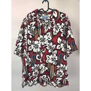 RJC Men Shirt SS Hawaiian Shirt Flowers Pattern Aloha Size XL Usa Made - Picture 1 of 9