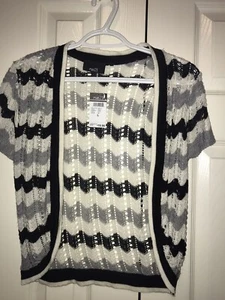 Rue21 NEW Bolero Shrug Womens Short Sleeve Knitted Open Cropped Cardigan L - Picture 1 of 3
