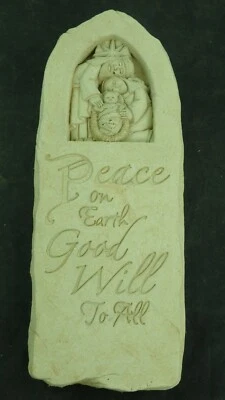 Carruth Studios Stone Nativity "Peace on Earth Good Will to All Plaque 2006 10" — 第 1/4 张图片