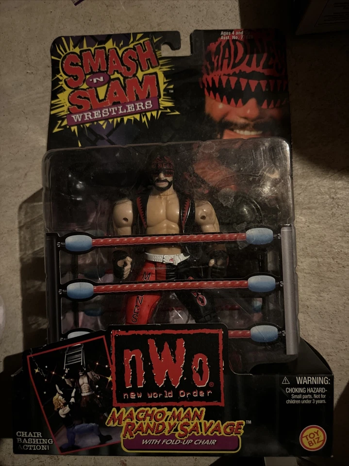 WCW NWO ToyBiz 1999 Smash 'n Slam Wrestlers Scott Hall Action Figure WWE