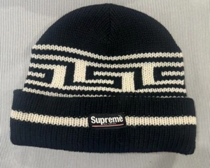 Supreme Meandros Greek Key Ragg Wool Beanie - Picture 1 of 3