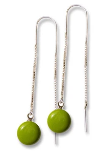 Earrings Chain Pendant Green - Imagen 1 de 1