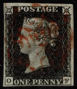 1840 1d Nero Pl 4 DI 4m Croce Rossa Maltese Molto Usato Gatto. £400,00 - Foto 1 di 1