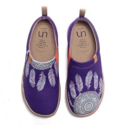 Women Size 5-11 UIN Slip On Shoes Canvas Comfortable Loafers "Dreamcatcher"