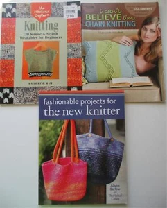 BEGINNING KNITTING 5 Book Lot Learn Today Easy Projects CHAIN CASTING BINDING + - Picture 1 of 3