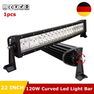 22" inch Curved Led Light Bar 120W Flood Spot Combo Lamp ATV Truck Offroad Car - Foto 1 di 11